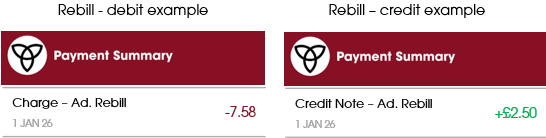 Resident app - rebill example