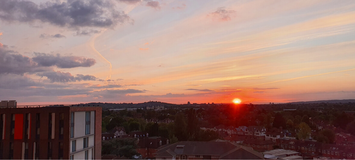 Sunset from Repton Gardens